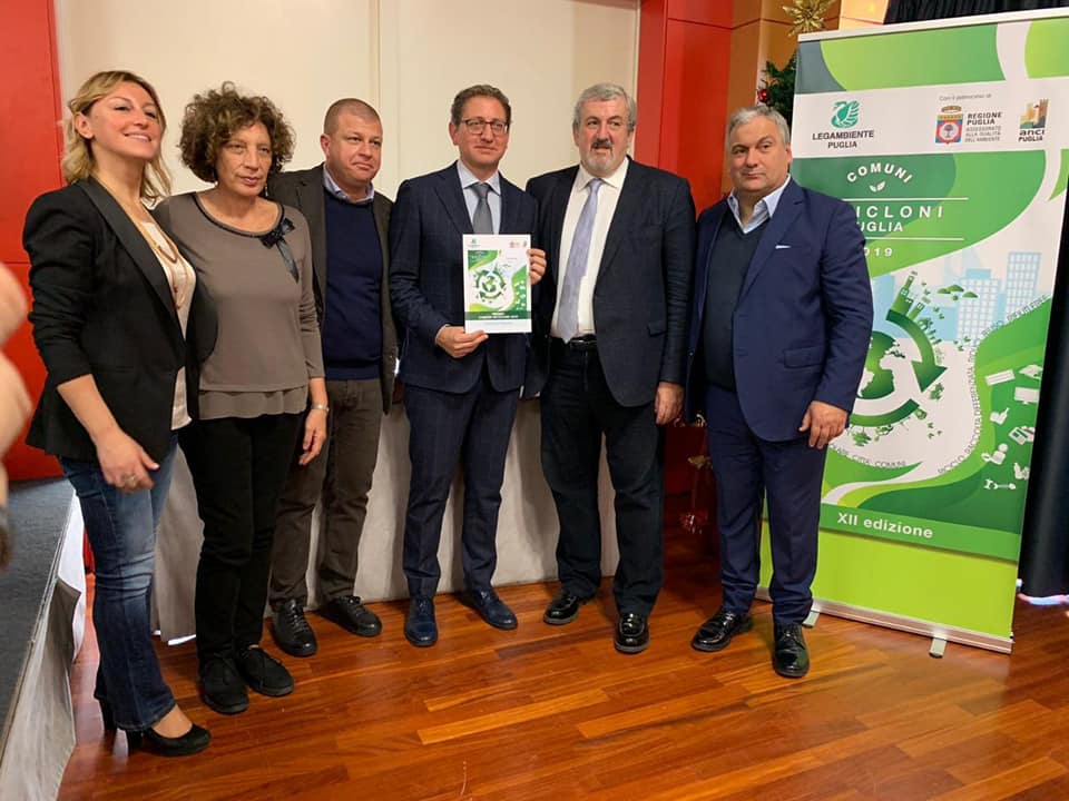 Premio Comuni Ricicloni di Puglia 2019 al Comune di Massafra