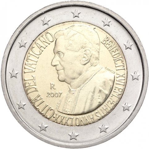 moneta 2 euro papa